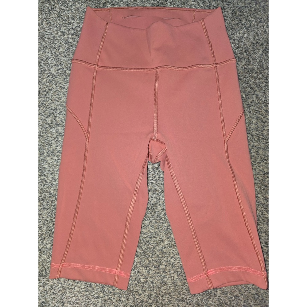 Lululemon Fast and Free High-Rise Short 10 Nulux Terracotta Pink Womens Size 2